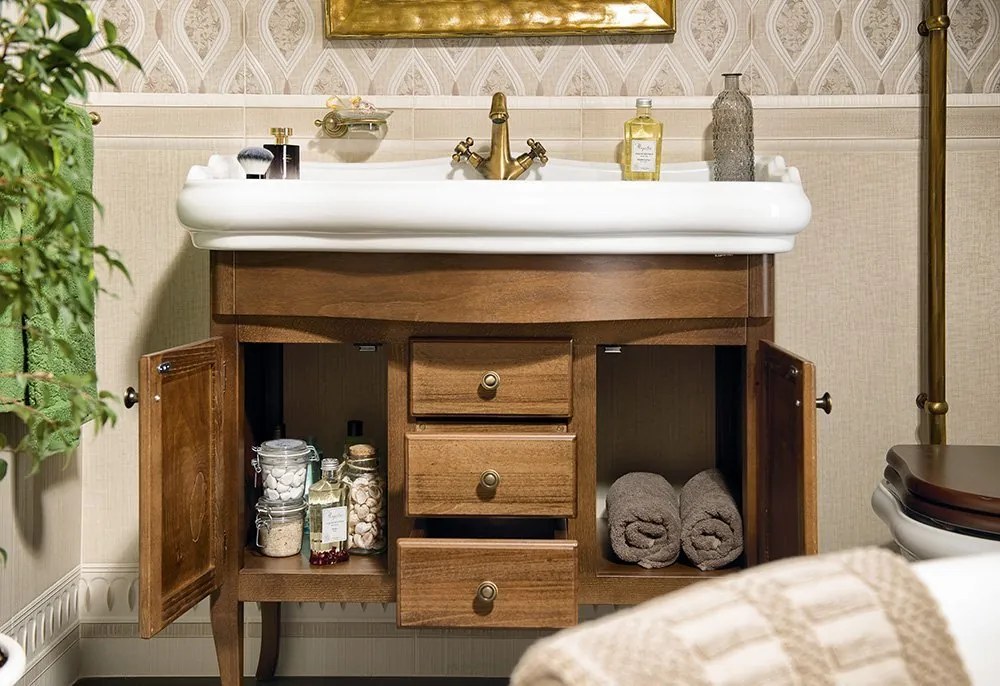 Sapho Sapho, RETRO umývadlová skrinka 89x80x48cm, buk, 1620