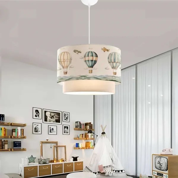 Detský luster CANDY 1xE27/40W/230V biela/pestrofarebná