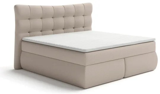 Boxspringová posteľ SOFIA 180x200 cm s matracmi a topperom béžová