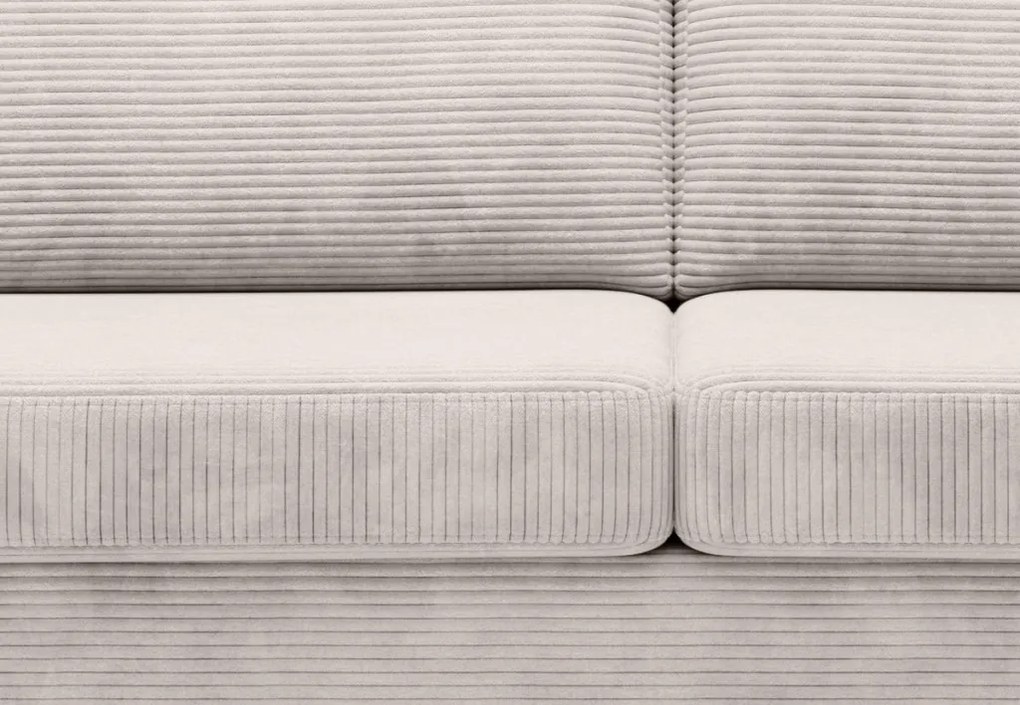 Rozkladacia pohovka na trvalé spanie Vanilla, krémová látka