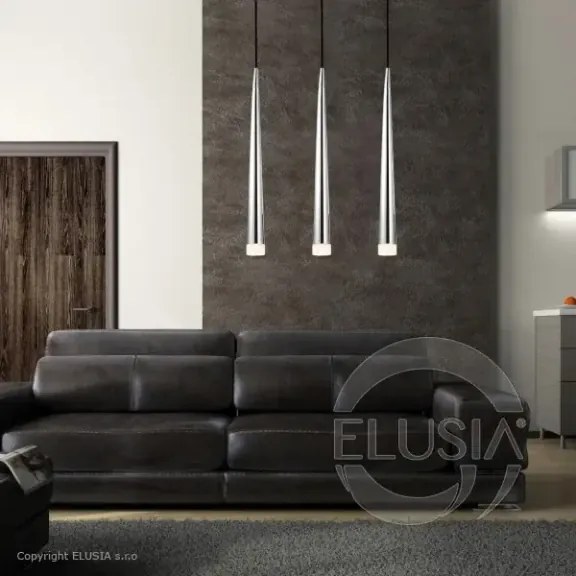 Minimalistické svietidlo Stylo 3 chróm
