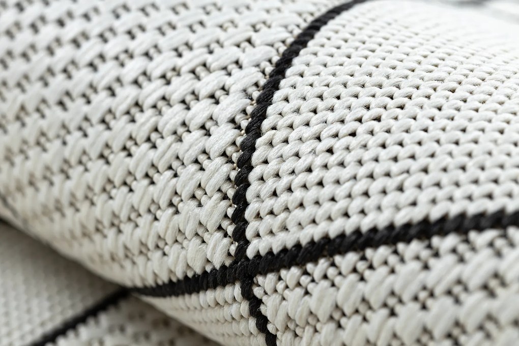 Koberec FLAT SISAL 48731960 Námestie diamant, geometrický krémovo / sivý