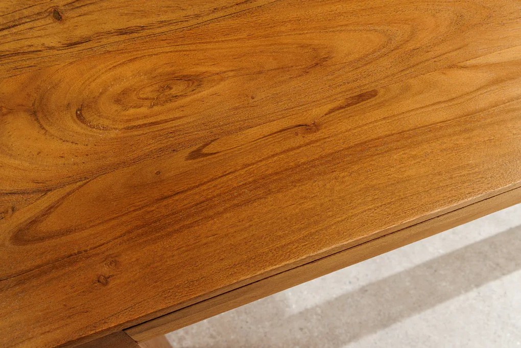 Rozkladací jedálenský stôl 120‑200 cm akáciové medové prírodné drevo