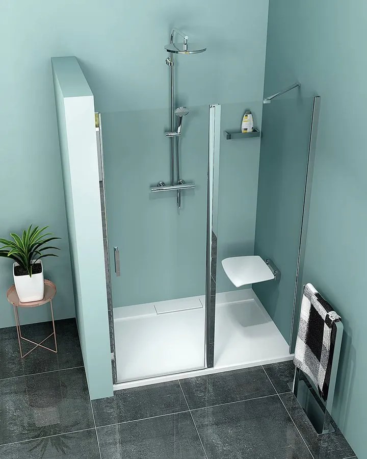 Polysan Polysan, ZOOM štvorcová sprchová zástena 700x700mm, rohový vstup, ZL4715L-02