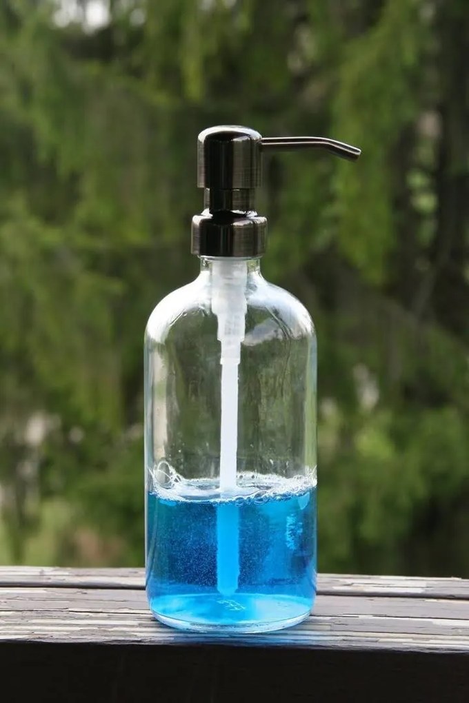 Orion Dávkovač na mydlo/šampón/kondicionér dávkovač - 0,45l DISTRI - číre sklo