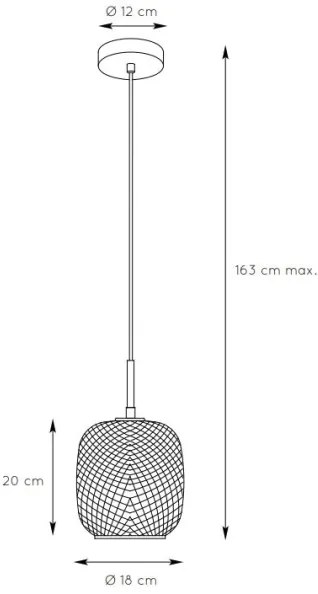 Lucide 03433/01/02 - Luster na lanku AGATHA 1xE27/40W/230V