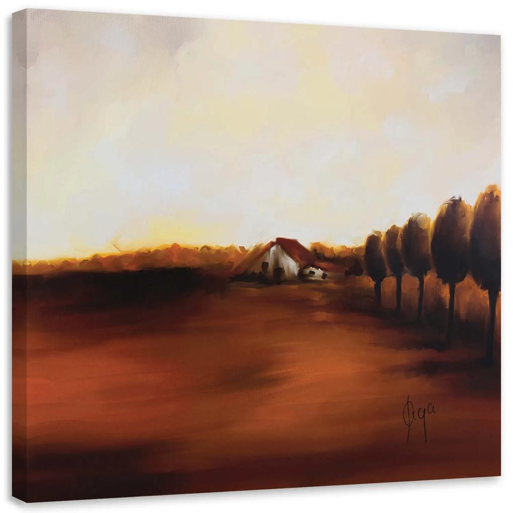 Gario Obraz na plátne Pohľad na letnú krajinu Rozmery: 30 x 30 cm