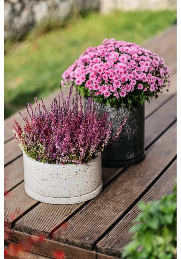 Tmavosivý kvetináč Bonami Selection Terrazzo, ø 34 cm