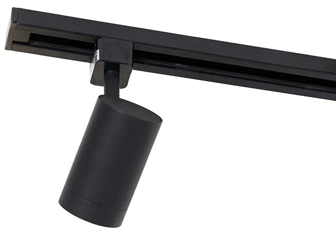 1-fázový koľajnicový systém s 3 reflektormi a 3 závesnými lampami čierny - Cavalux Jeana