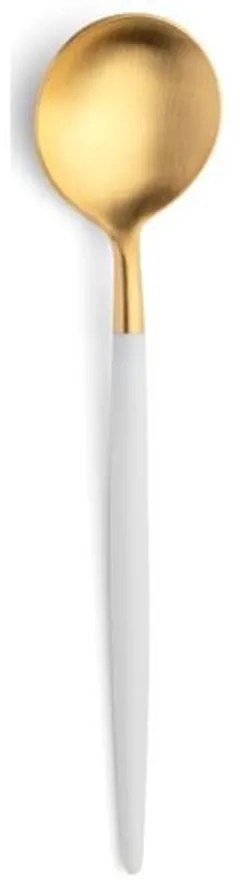 Lžička na kávu Cutipol GOA D.12m zlatá/bílá rukojeť