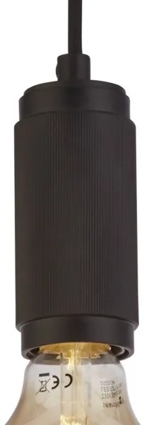 Searchlight 77651BK - Závesný luster SUSPENSION na lanku 1xE27/60W/230V čierny