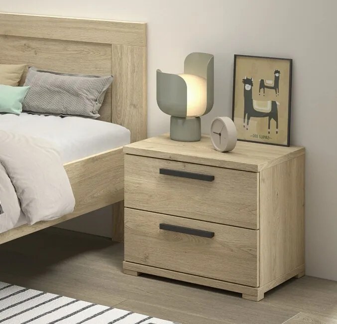 Nočný stolík Forli dubový vzhľad 50cm