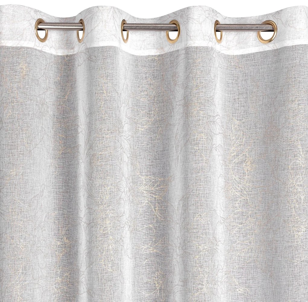 ZÁCLONA NA KRÚŽKOCH ANITA 140X250 CM BIELA