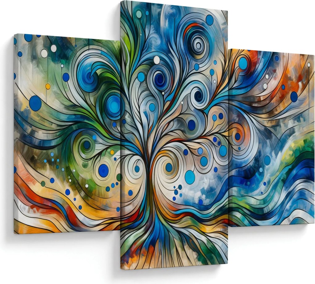 Obraz – Farebný energetický strom (90x60 cm)