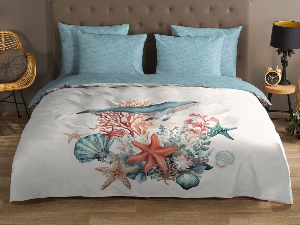 Good Morning Obliečky Good Morning 100% bavlna Ocean 140x200/70x90 cm