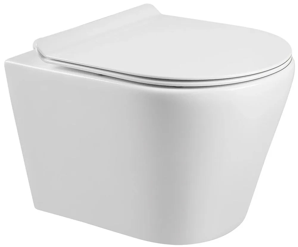 Mexen RICO Rimless, závesná WC misa so sedátkom + bidet, biela, 30724000+35724800