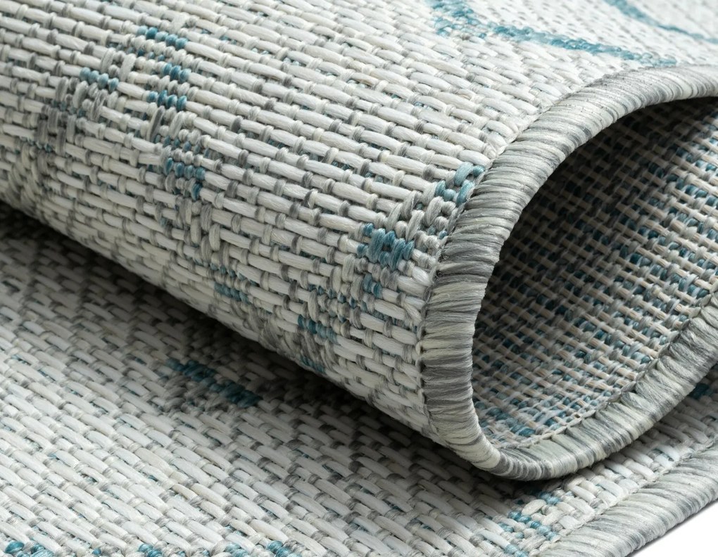 Kusový koberec Illusio grey – na von aj na doma, 80x150, modrá, chodba / predsieň, My Flair