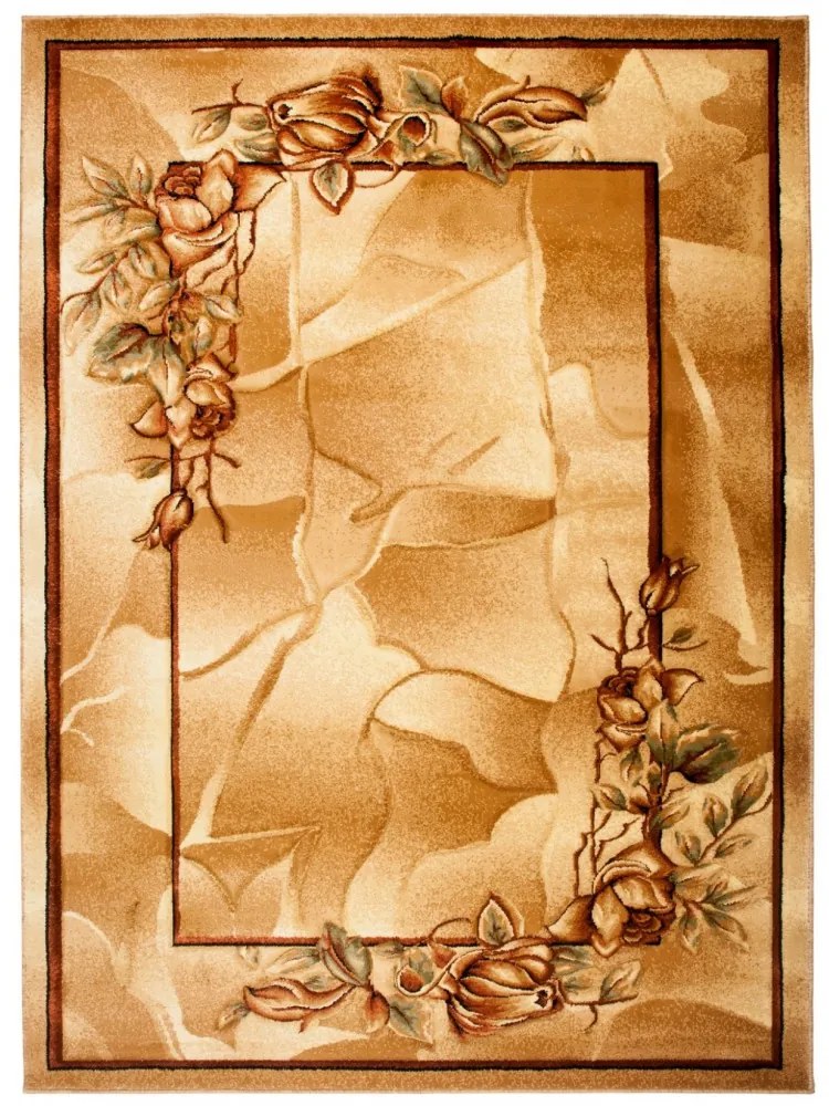 Kusový koberec Kvety béžový, Velikosti 240x330cm