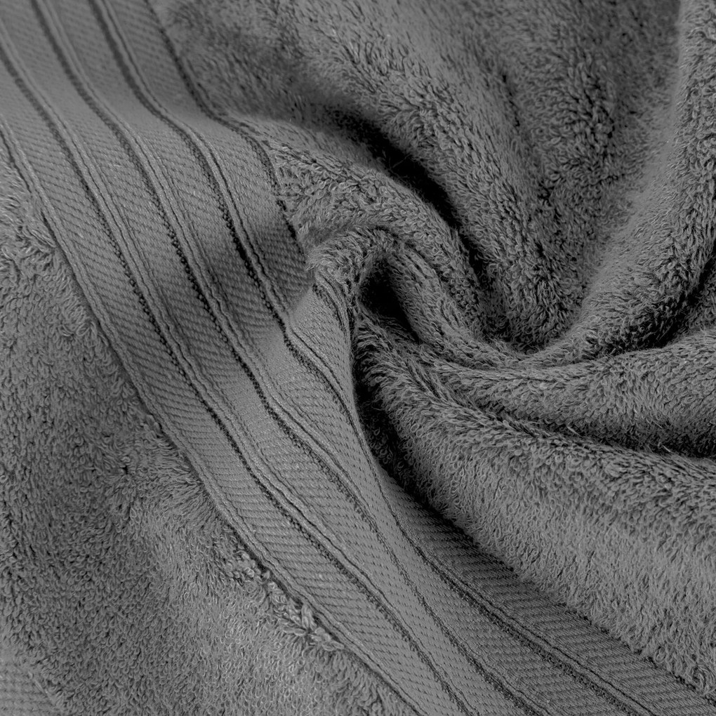 BAVLNENÝ UTERÁK AURA 70X140 CM TMAVOSIVÁ