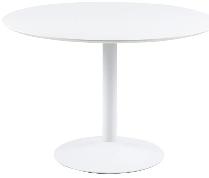Biely okrúhly jedálenský stôl Actona Ibiza, ⌀ 110 cm
