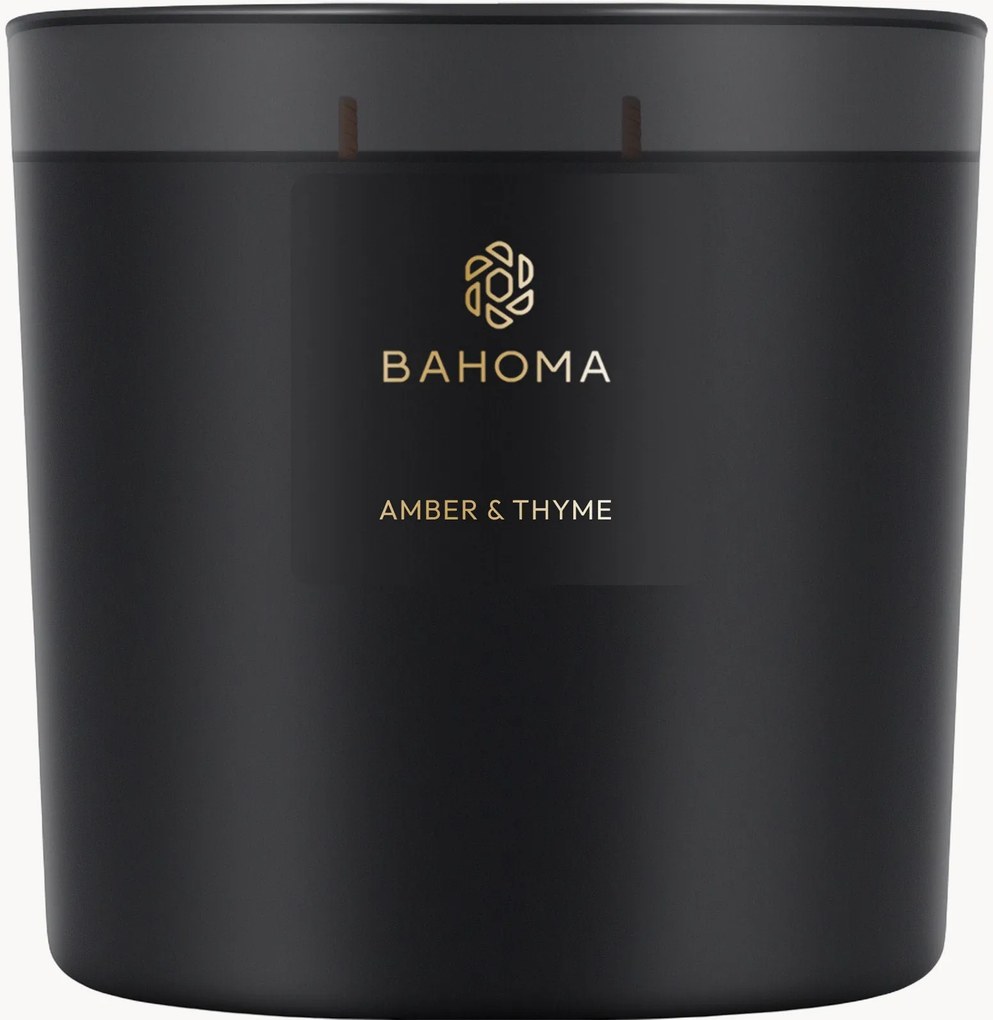 Vonná sviečka's 3 knôtmi Amber & Thyme (Amber, Thyme, Eucalyptus & Jasmine)
