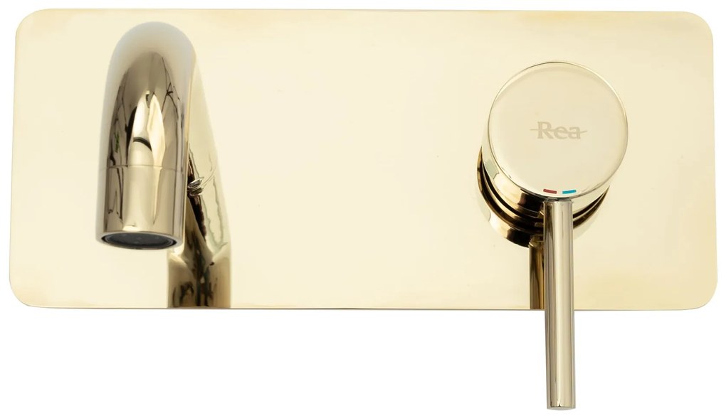 Rea VIVA L. GOLD + Box - podomietková umývadlová batéria, iBox, zlatá, REA-B6251