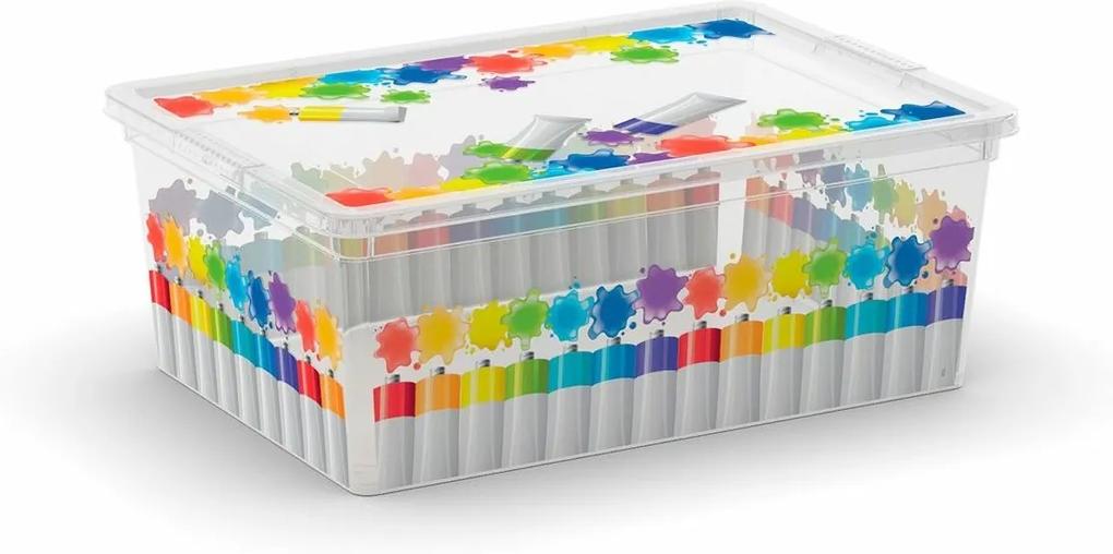 KIS Plastový úložný box C-Box Colours Arty S, 11 L