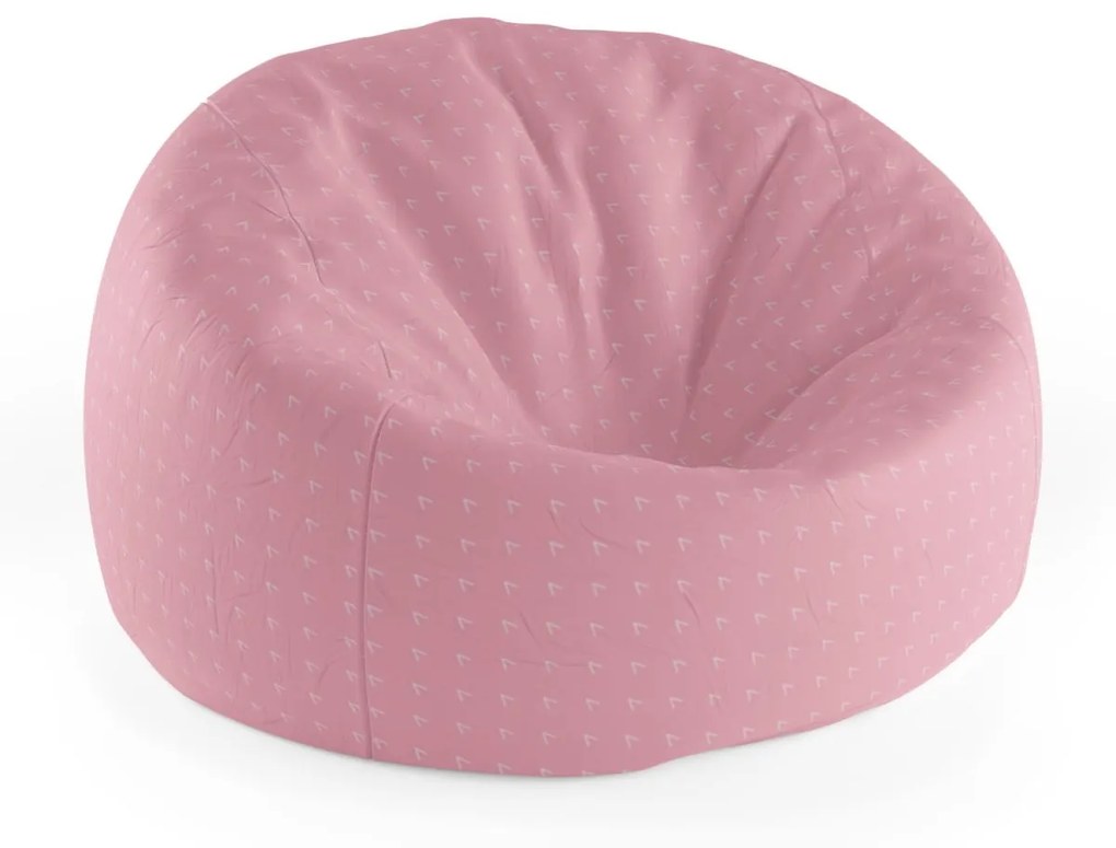 Sablio Sedací vak Cocoon Biele čiarky na ružovej - 75 x 45 x 35 cm