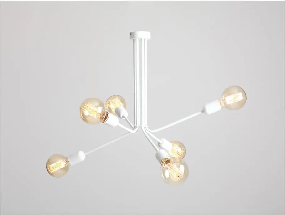 Biele závesné svietidlo na 6 žiaroviek Custom Form Vanwerk Duo