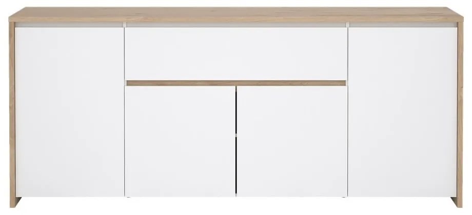 Biela/v prírodnej farbe komoda v dekore duba 197x84x48 cm Next – Tvilum