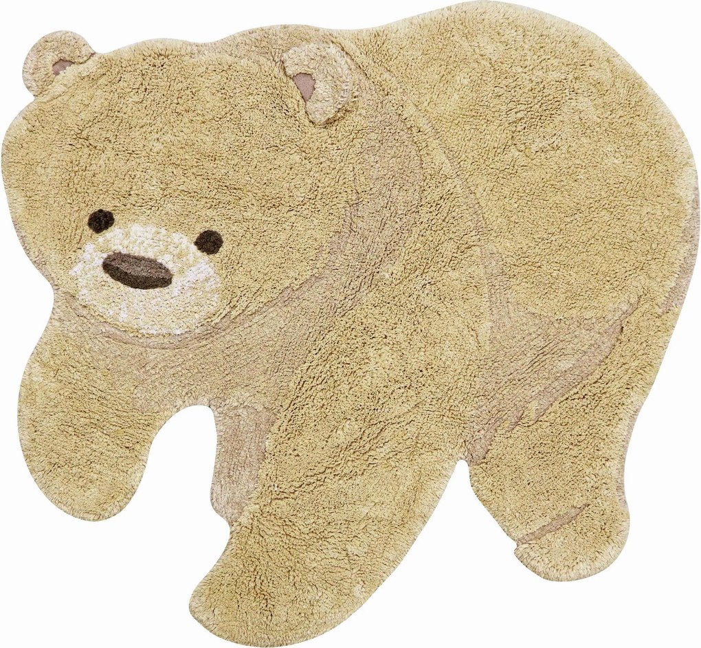Kusový koberec Bear, 120x122, hnedá, detská izba, Lorena Canals