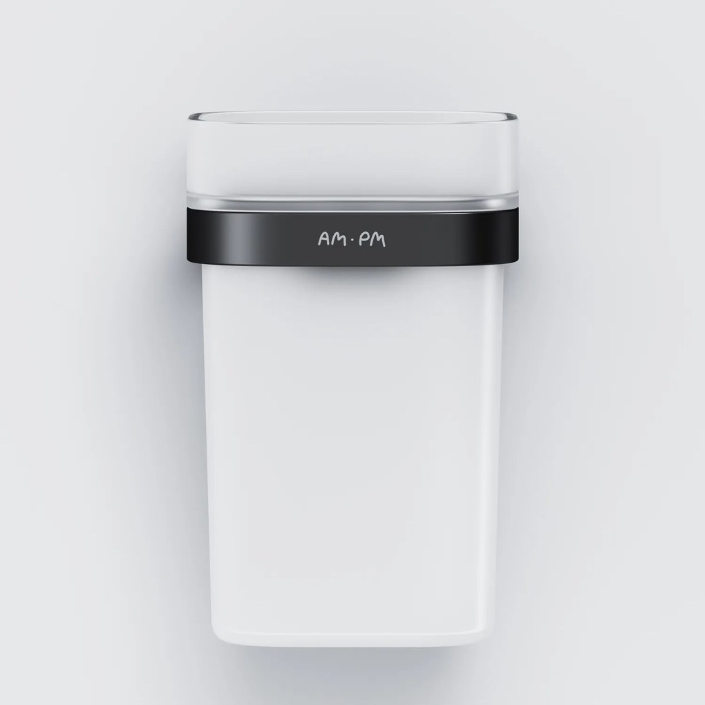 Sklenený pohár na zubné kefky AM.PM Func A8F34322 nástenný, čierny