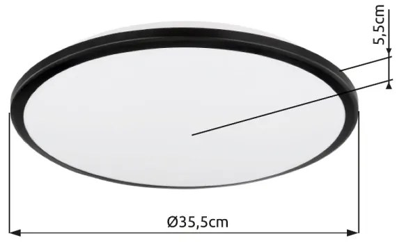 Globo 41569-18B - LED Stropné svietidlo XANDER LED/18W/230V 3000K pr. 35 cm čierna