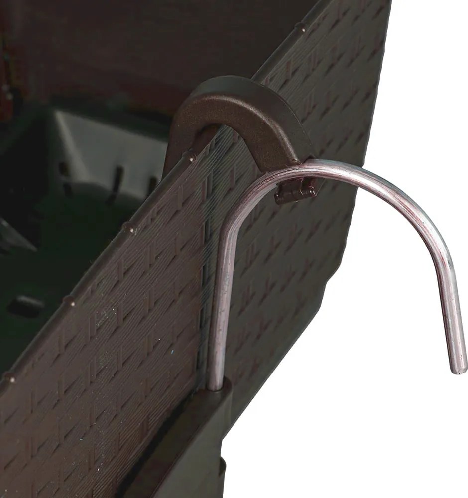 Plastový balkónový kvetináč DRL500PW 49,2 cm - hnedá