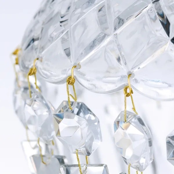 Orion HL 6-1498/1 - Krištáľový luster na reťazi ARILA 1xE27/60W/230V hnedá/patina