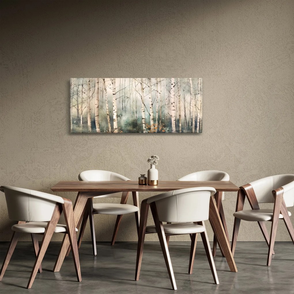 Obraz - Kresba lesného vzoru (120x50 cm)