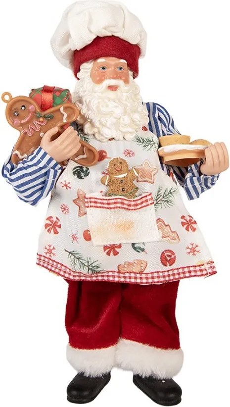 Vianočné dekorácie Santa kuchár s perníčkom - 15*10*26 cm