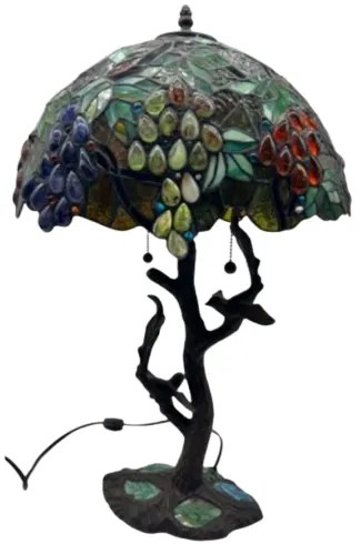Lampa Tiffany stolová WINE OVAL 42*64