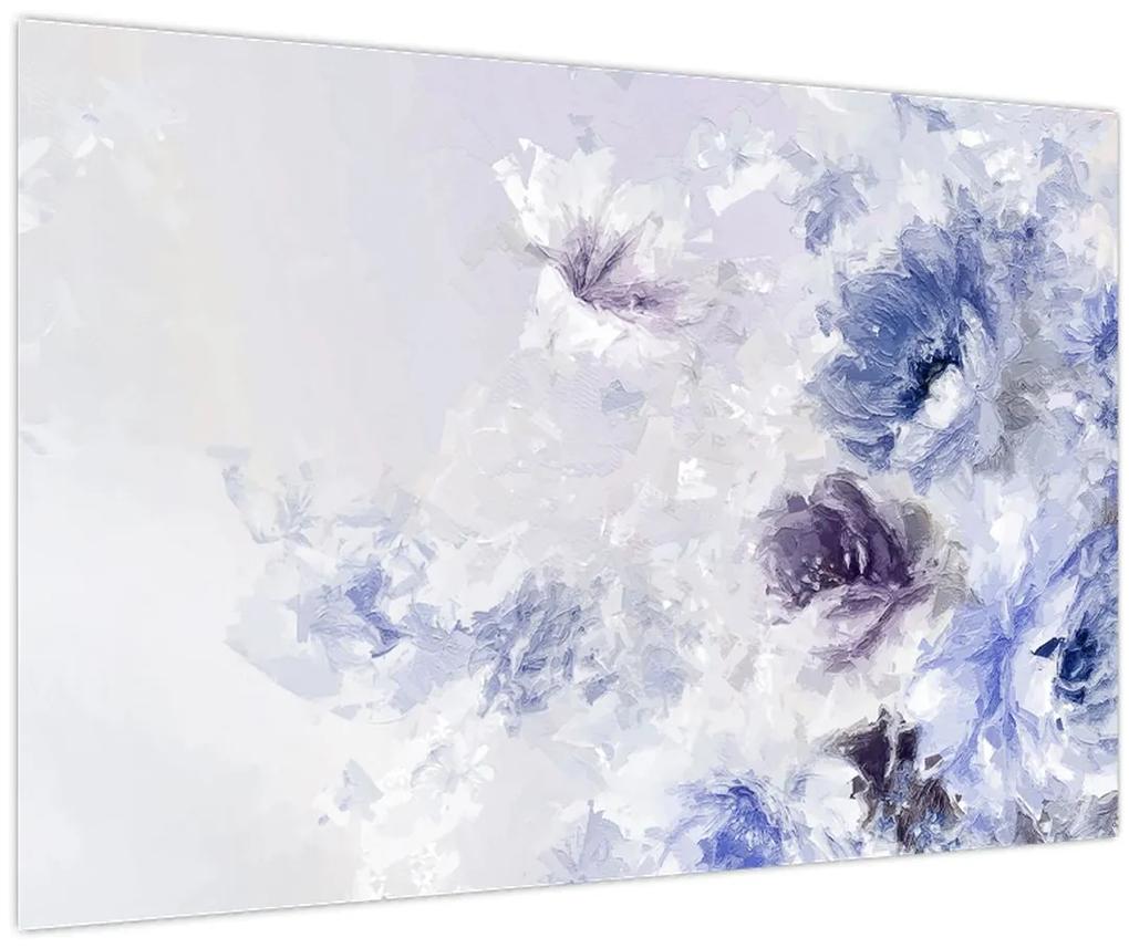 Obraz - Kvety, textúrovaná maľba (90x60 cm)