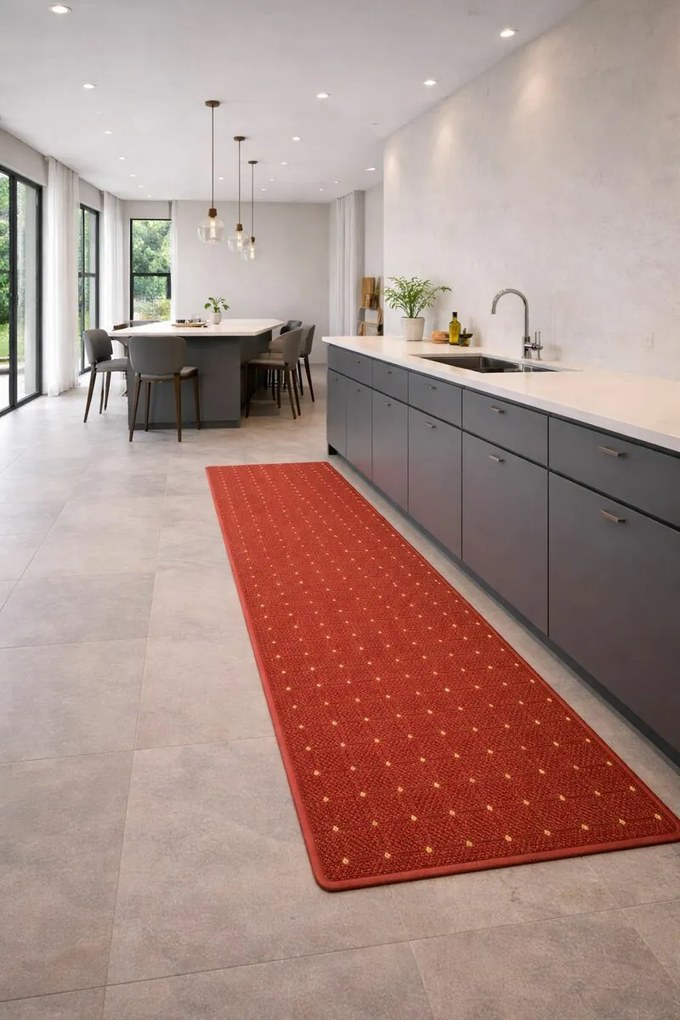 Condor Carpets, Behúň na mieru Udinese terra, šíre 150 cm, oranžová, chodba / predsieň