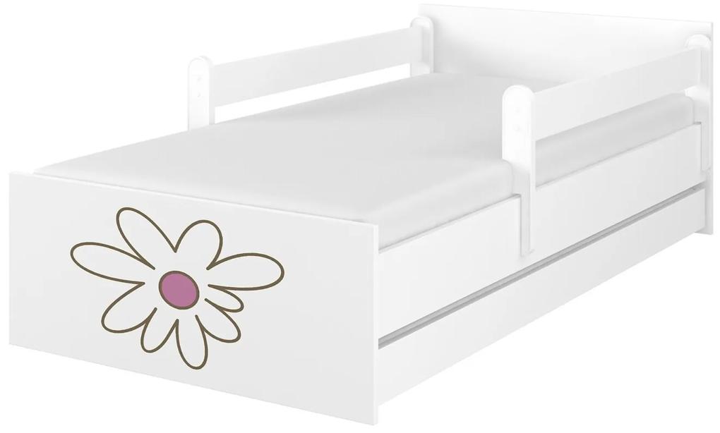 Raj posteli Detská posteľ " gravírovaný kvet " MAX XL biela