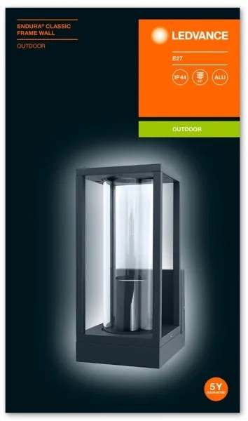 Ledvance - Vonkajšie nástenné svietidlo FRAME 1xE27/60W/230V IP44