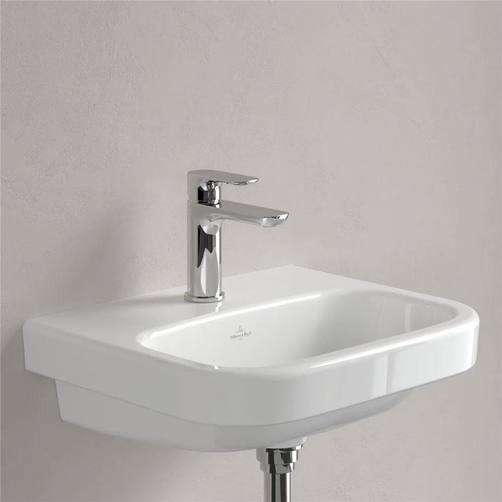 VILLEROY &amp; BOCH Architectura závesné umývadielko s otvorom, bez prepadu, 450 x 380 mm, biela alpská, s povrchom CeramicPlus, 437346R1