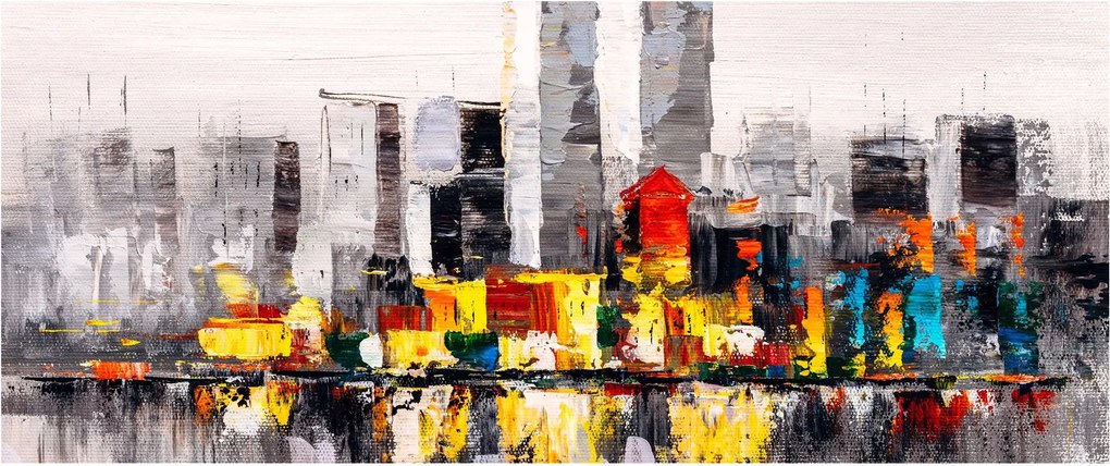 Obraz - Maľba veľkomesta (120x50 cm)