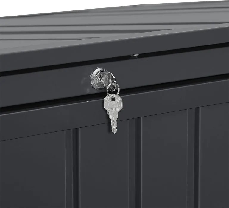 Kovový prístrešok, 3 popolnice, výklopné veko, 200×105×128cm