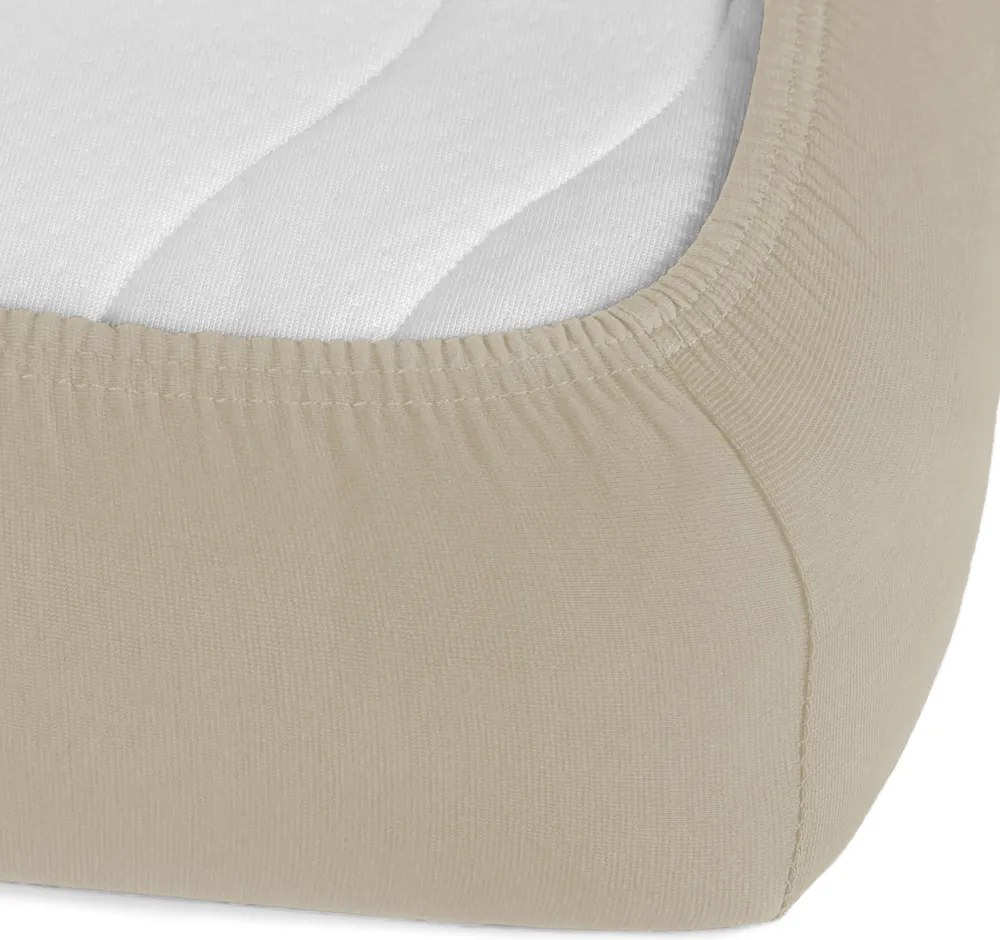 Jersey napínacie prestieradlo JR-027 Sivohnedé 90 x 200 - výška 20 cm
