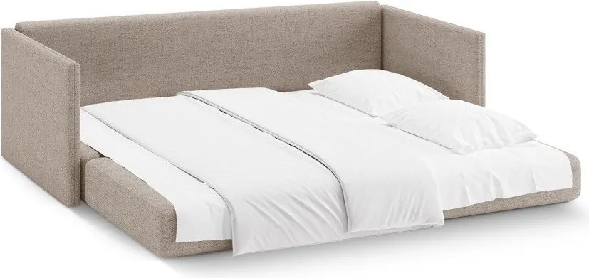 Svetlohnedá ženilková rozkladacia pohovka 209 cm Shannon – Cosmopolitan Design