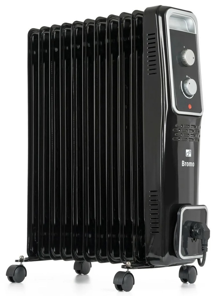 G21 Bromo olejový radiátor, 11 rebier, 2500 W,čierny, L