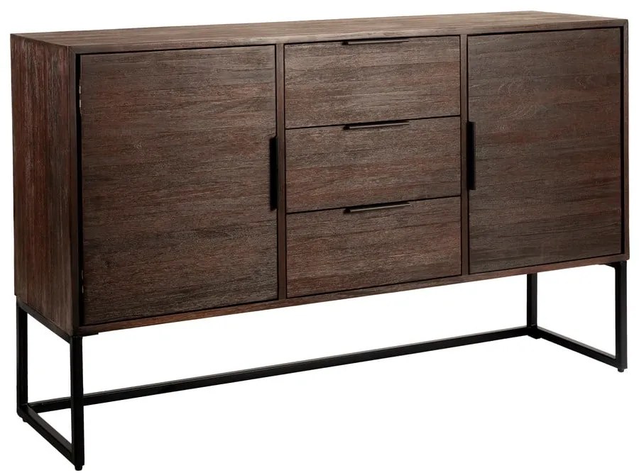 Hnedá nízka komoda z tíkového dreva 135x82 cm Webster – White Label