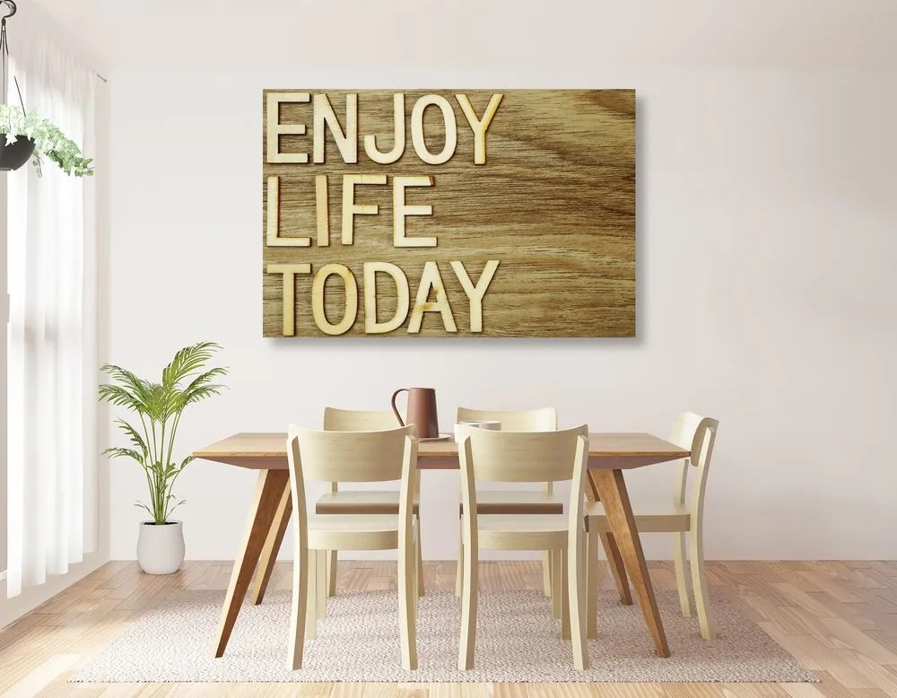 Obraz s citátom - Enjoy life today